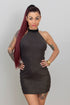 Vestido Corto Brillante con Cuello Alto – Estilo y Elegancia Nocturna