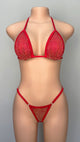Bikini Rojo Intenso con Brillos.