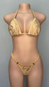 Bikini Dorado con Brillos y Detalles Bordados