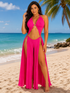Vestido de Playa Maxi Fucsia