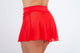 Minifalda de tull y cintura de licra color rojo