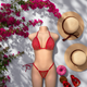 Bikini Rojo Intenso con Brillos.