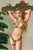 Bikini estampado verde con Ancho ajustable