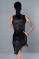 Vestido de mujer negro escote lateral