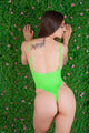Bodysuit verde fluor basico mujer