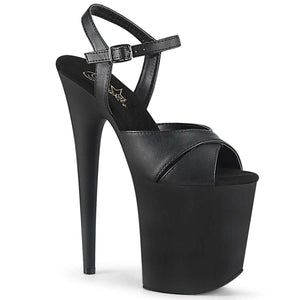 Tacón  exótico de 21 cm pleaser color negro