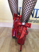 Sandalia alta 15 cm de fiesta color rojo