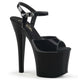 Sandalia negro charol con correa de tobillo, tacón de 7 "(17,8 cm)