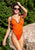 Body color naranja de rejilla mujer