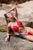 Sexy trikini de verano color rojo