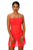 Sexy vestido rojo transparente